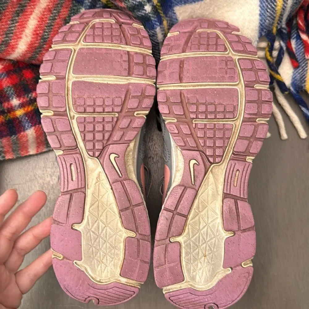 Nike Revolution 2 Gray peach, purple‎ running shoes size 9